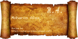 Moharos Alex névjegykártya