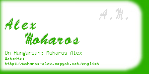 alex moharos business card